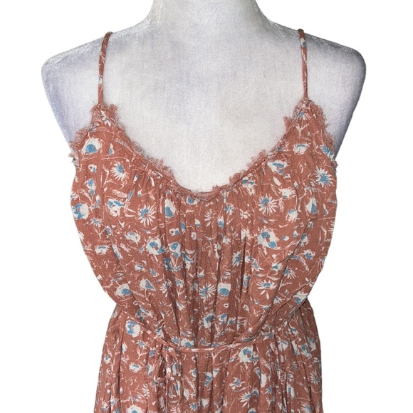 NWT Aakaa Floral Tie Waist Tassel Wide Leg Cropped Jumpsuit - S - Picture 5 of 16